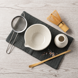 Matcha set 4Barista (white) – komplet za pripravo čaja matcha iz keramike 